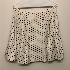 J Crew Pleated Polka Dot Skirt